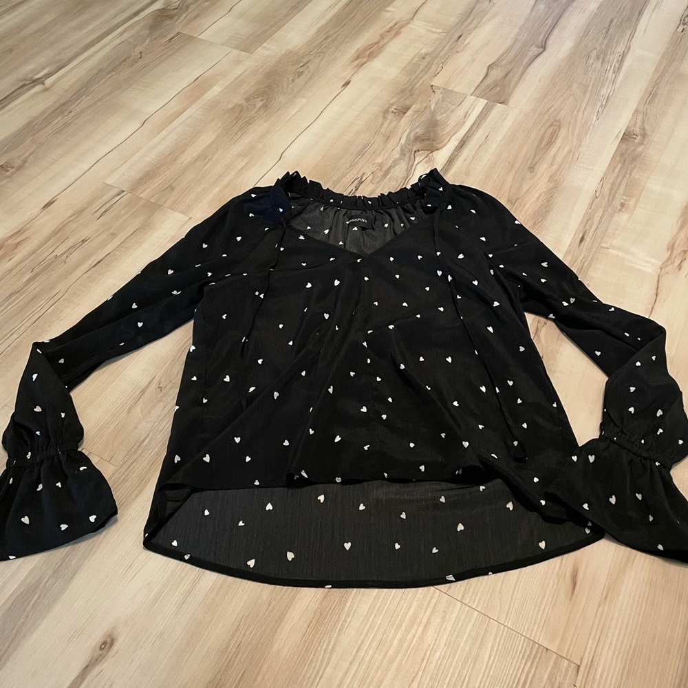 minkpink blouse hearts